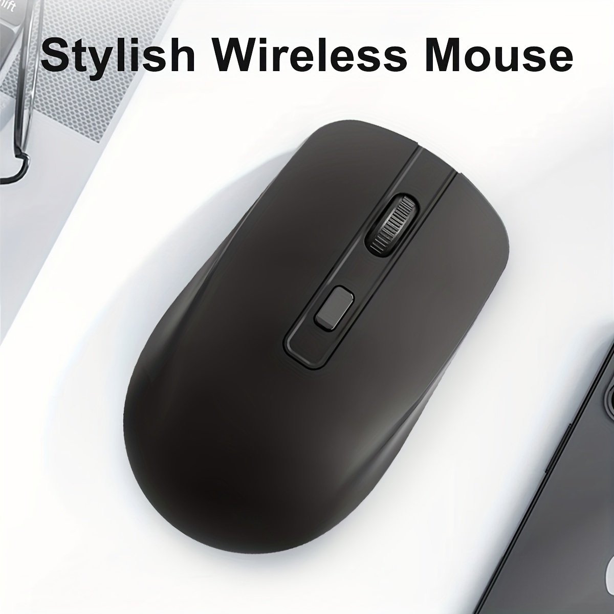   wireless mouse multi   2 4g 3g 4g 5g   anti slip   for   use optical precision portable for laptop desktop no battery included black plastic material details 1