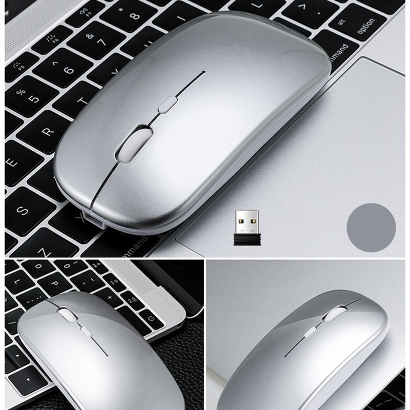rechargeable wireless silent mouse 2 4g portable usb optical wireless computer mice for laptop without driver installation details 5