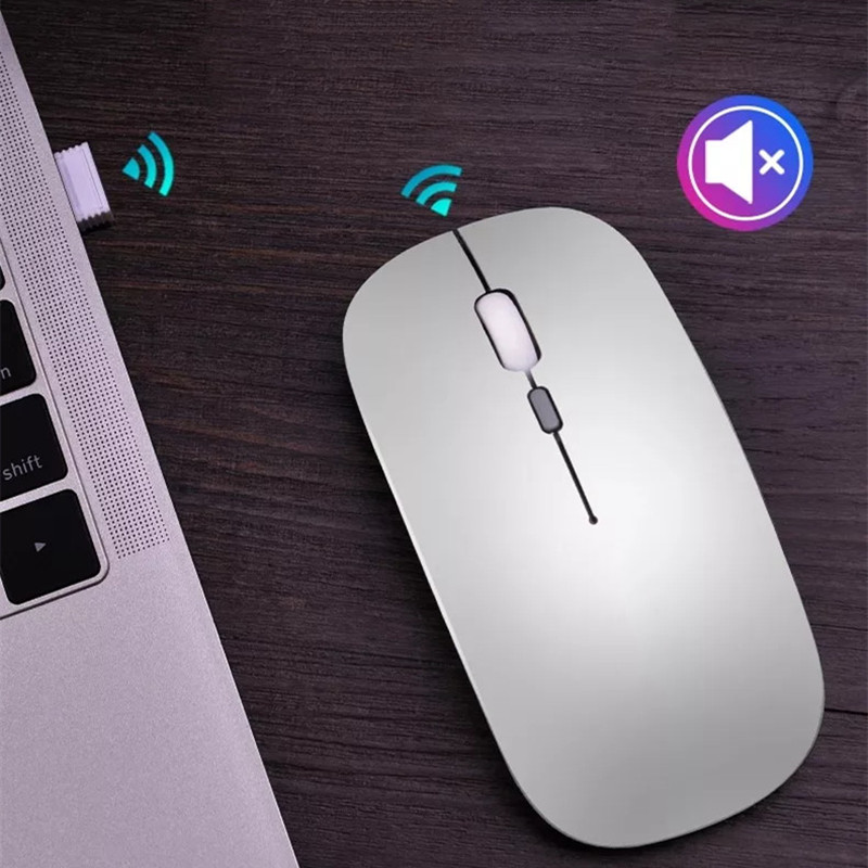 rechargeable wireless silent mouse 2 4g portable usb optical wireless computer mice for laptop without driver installation details 7