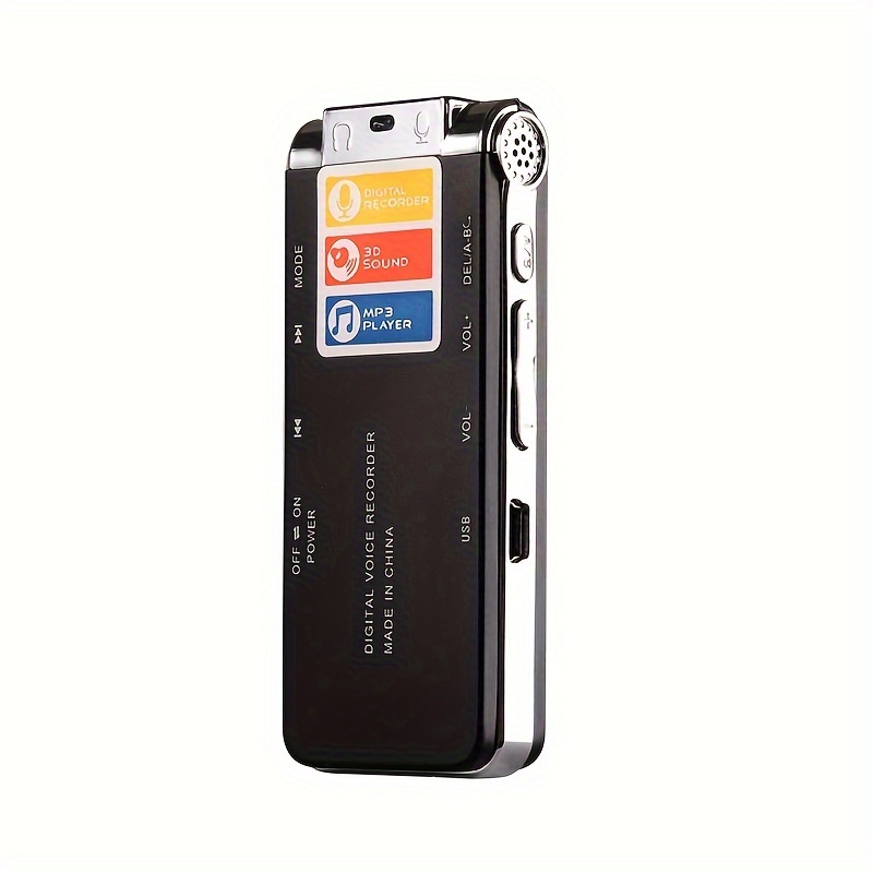 multifunctional rechargeable 8gb 650hr digital audio voice recorder mp3 player details 2