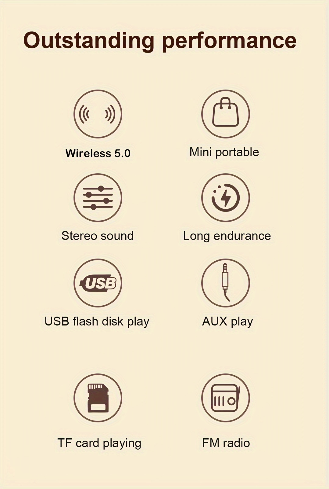 retro wireless speaker wireless vintage speaker outdoors wireless portable speaker supports tws pairing u disk tf card aux for   outdoor details 1