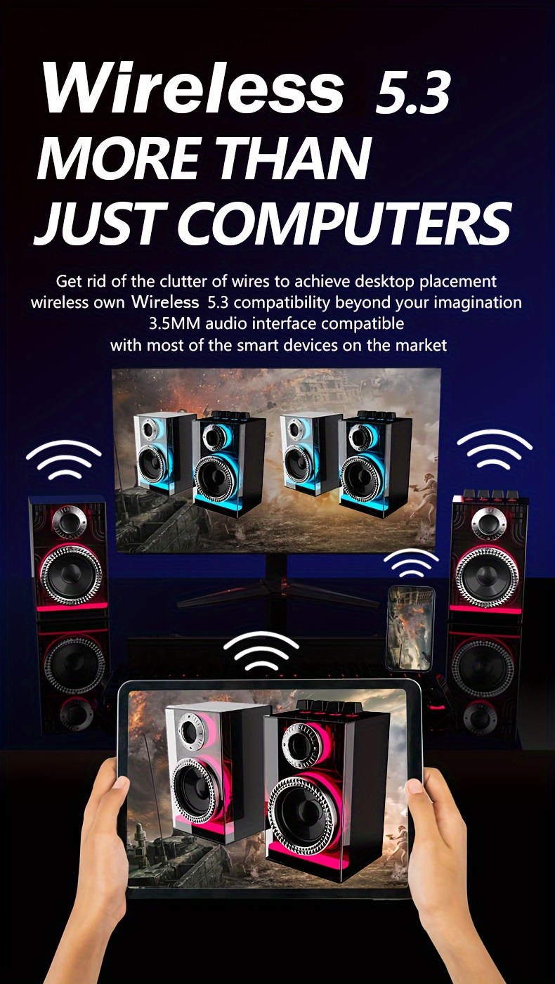 s3 speaker cool rgb lighting       powerful bass large capacity battery supports wired tf card aux and wireless   details 2