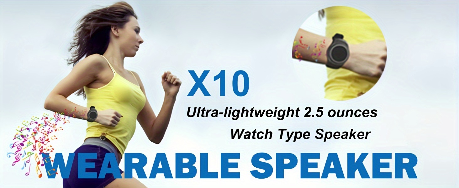   wearable portable wireless speaker watch x10 clip on speaker little speaker mini speaker water resistant portable speaker mp3 player built in mic for hands free clear call speakerphone and music tws details 0