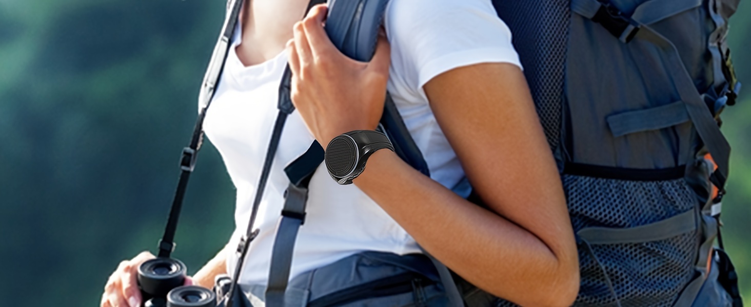   wearable portable wireless speaker watch x10 clip on speaker little speaker mini speaker water resistant portable speaker mp3 player built in mic for hands free clear call speakerphone and music tws details 1