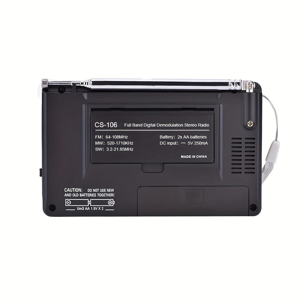 portable digital am fm stereo radio fm am sw   tuning full band radio receiver with alarm clock radio am fm portable radio sw petite with mute state frequency lock step value 10k details 5