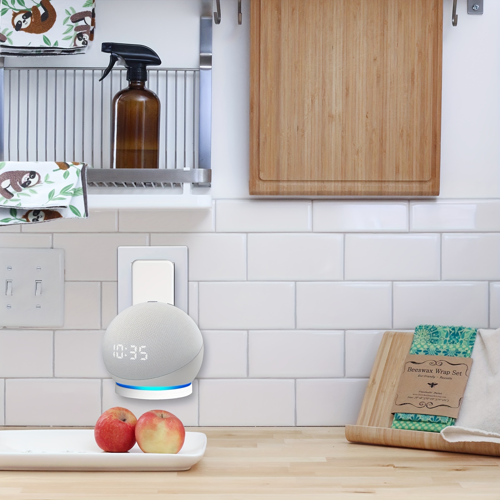 outlet wall mount     dot 4 5 accessories with cable management   saving   dot 4 5th gen stand hanger wall holder white   not     dot 4 5 gen device and   adapter details 5