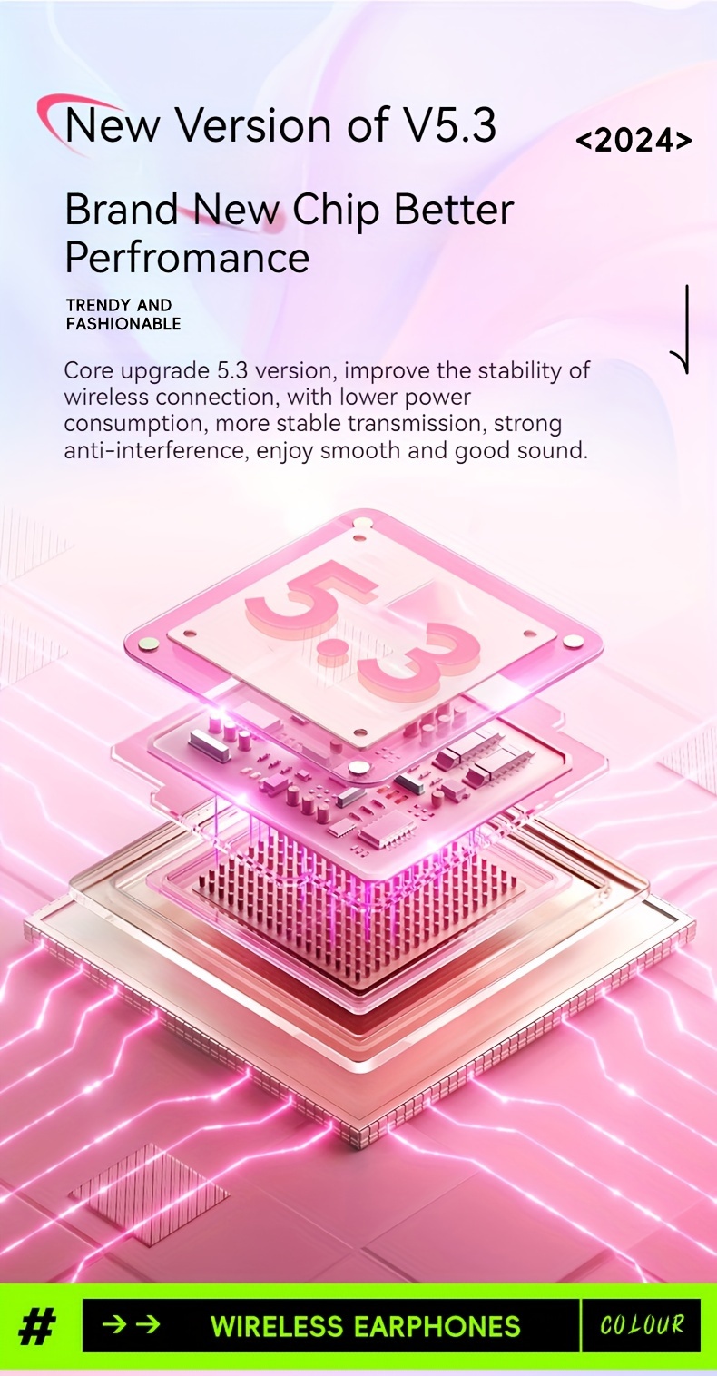 2024 new wireless earphones with long   noise cancellation and led display   size details 4