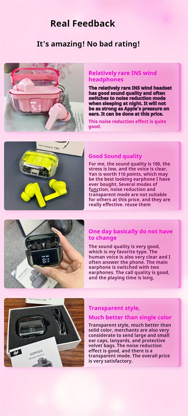 2024 new wireless earphones with long   noise cancellation and led display   size details 10