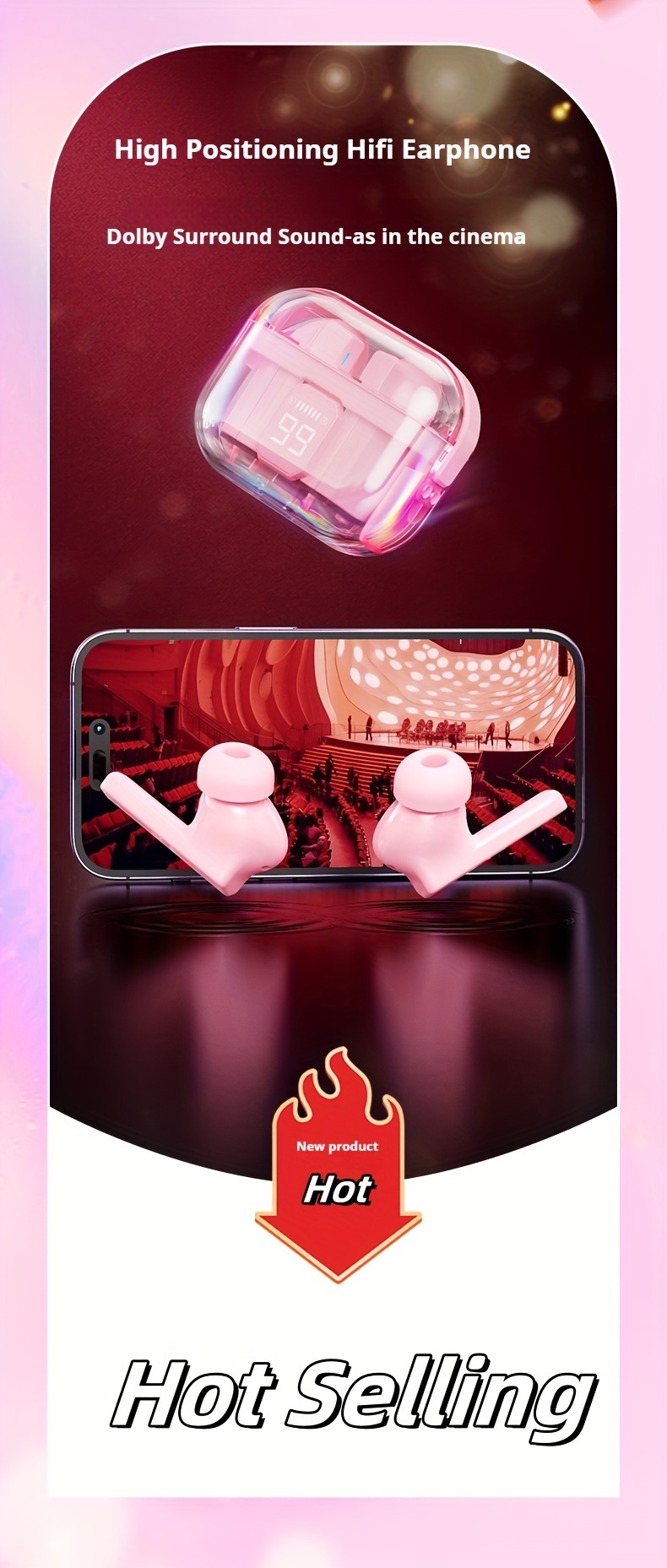 2024 new wireless earphones with long   noise cancellation and led display   size details 11