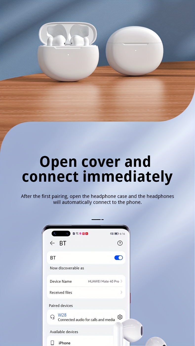 tws in ear wireless 5 2 headphones sports headset stereo mobile   stereo music and microphone touch low latency gaming earphones earbuds with charging case   for android ios system white details 3