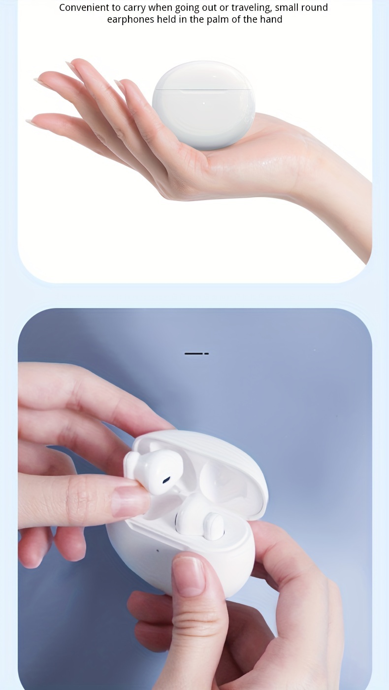 tws in ear wireless 5 2 headphones sports headset stereo mobile   stereo music and microphone touch low latency gaming earphones earbuds with charging case   for android ios system white details 12