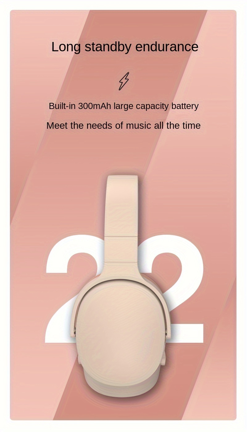 wireless gaming headset with noise cancellation foldable long   battery       details 1