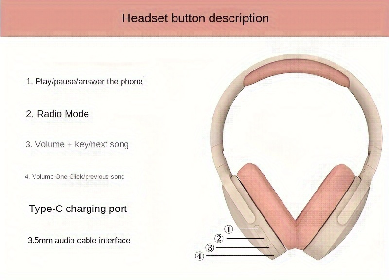 wireless gaming headset with noise cancellation foldable long   battery       details 2