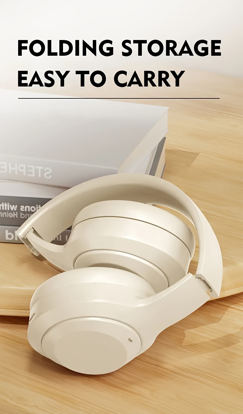 ear   wireless earphones folding soundproof metal earphones game low latency hifi call wireless earphones foldable portable passive   online courses   wheel cotton v5 3 hifi heavy bass long   long standby high   level covered ear wireless headset details 2