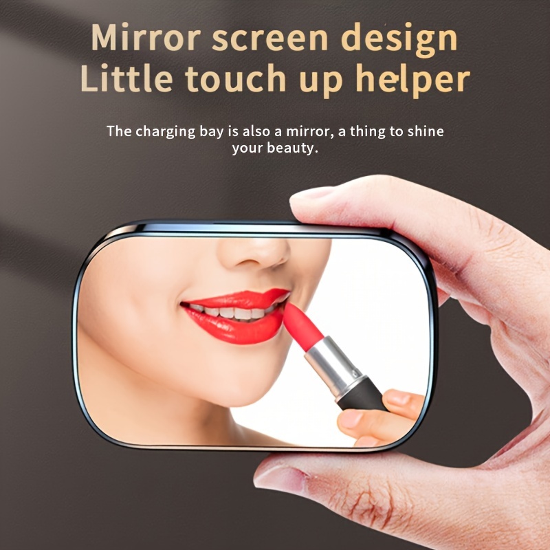 a pair of   wireless earbuds mirror charging case high   sports games music headphones details 3