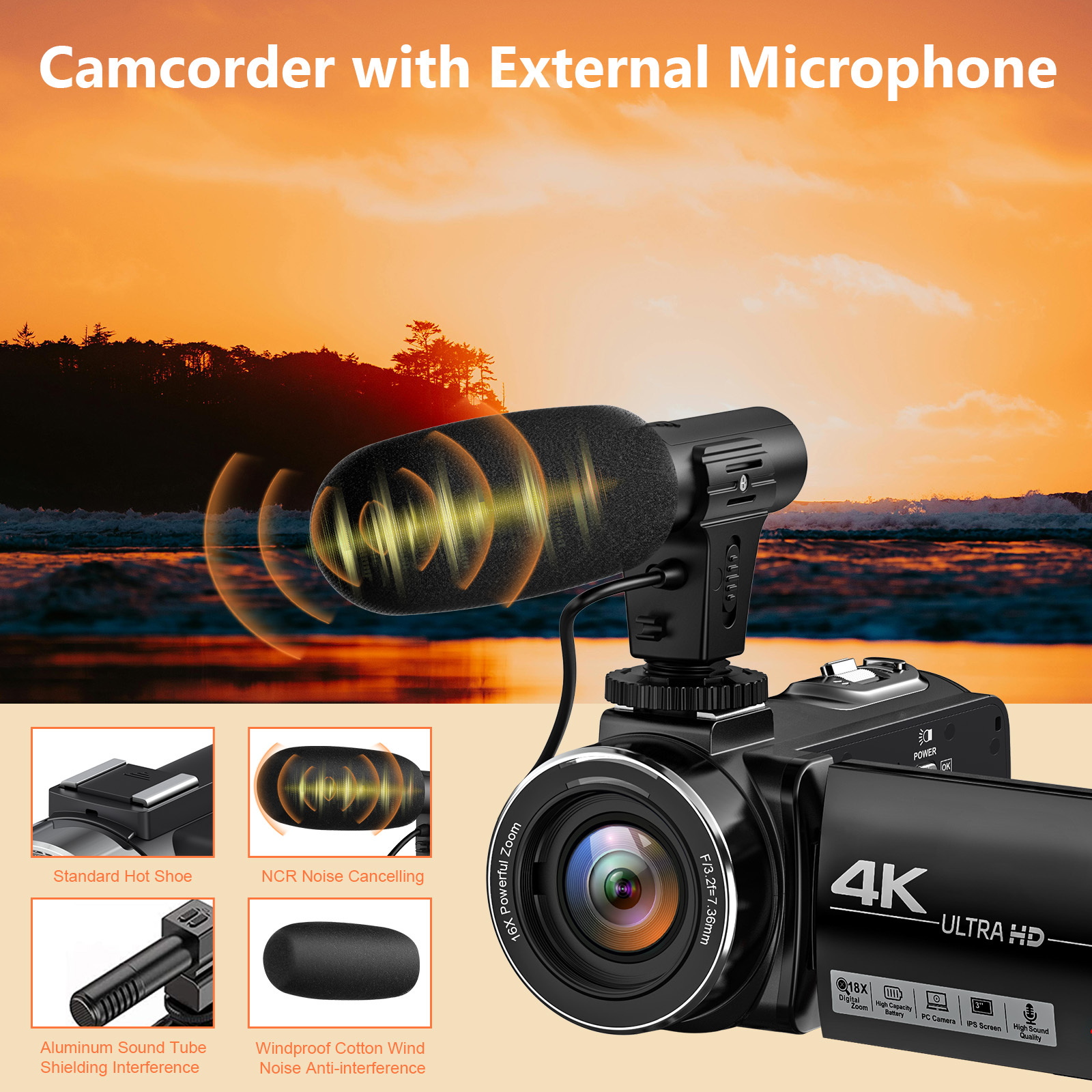 44   digital camera 4k 18    night vision handheld   camera with 32gb   memory card       details 0