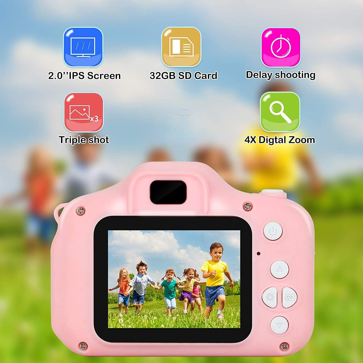girls   camera toy christmas birthday gift   camera mini toy camera with 2 inch screen with 32gb card details 0