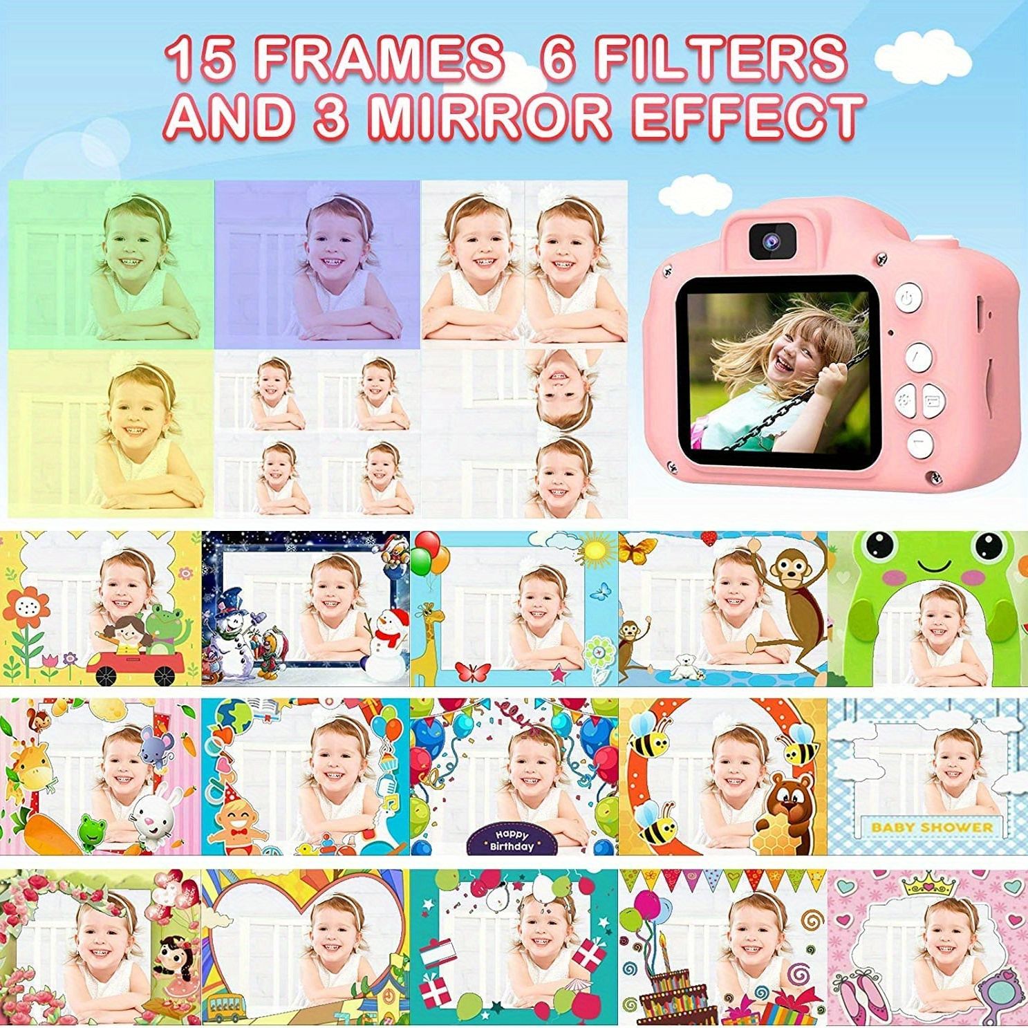 girls   camera toy christmas birthday gift   camera mini toy camera with 2 inch screen with 32gb card details 4